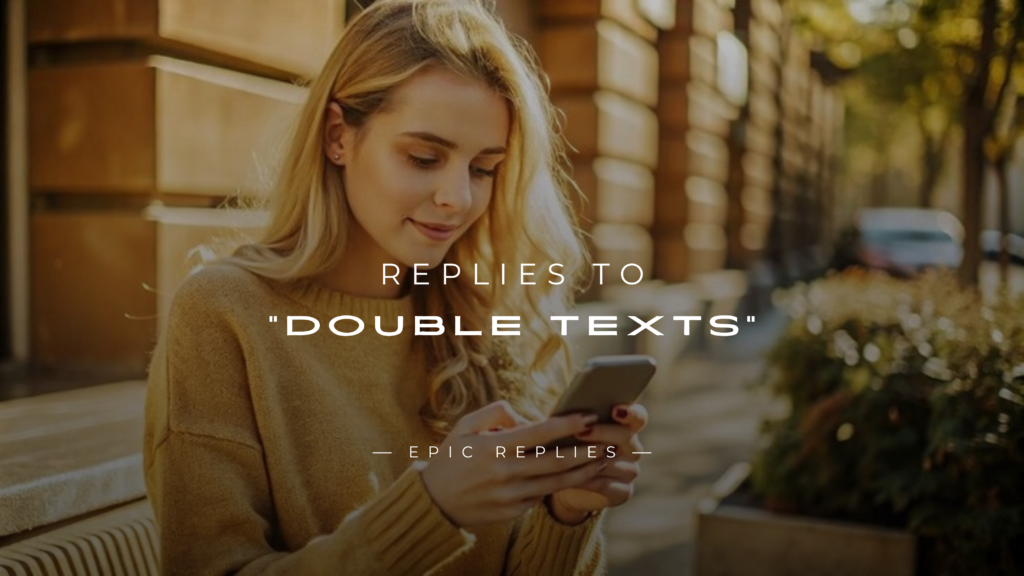 250+ Witty & Flirty Replies to "Double Texts"