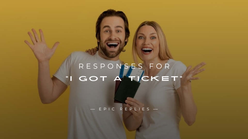 250+ Epic Responses For “I Got A Ticket”