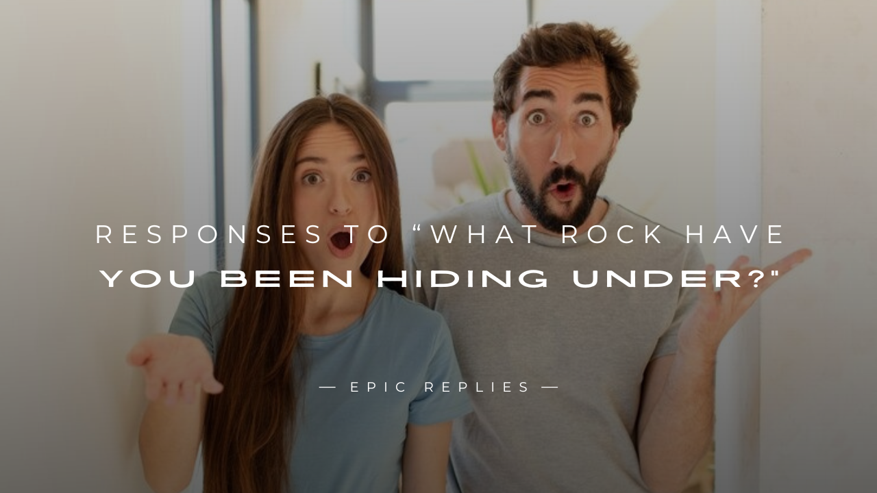 Read more about the article 250+ Responses to “What Rock Have You Been Hiding Under?”